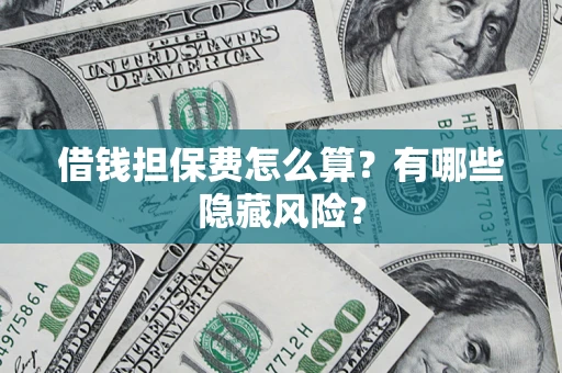 武汉借钱担保费怎么算？有哪些隐藏风险？