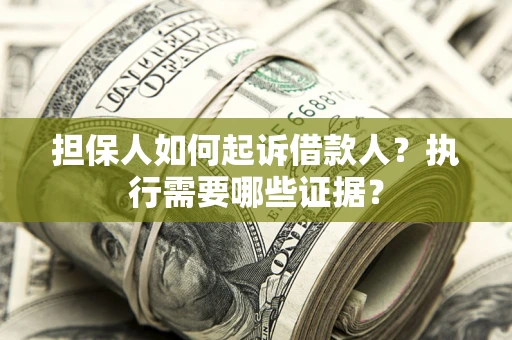 武汉担保人如何起诉借款人？执行需要哪些证据？