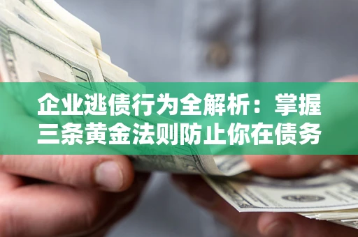 武汉企业逃债行为全解析：掌握三条黄金法则防止你在债务乱局中“踩雷”