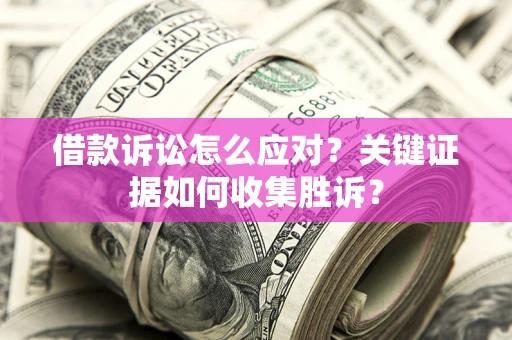 武汉借款诉讼怎么应对？关键证据如何收集胜诉？