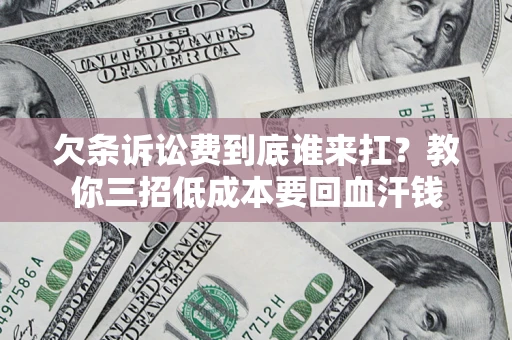 武汉欠条诉讼费到底谁来扛？教你三招低成本要回血汗钱